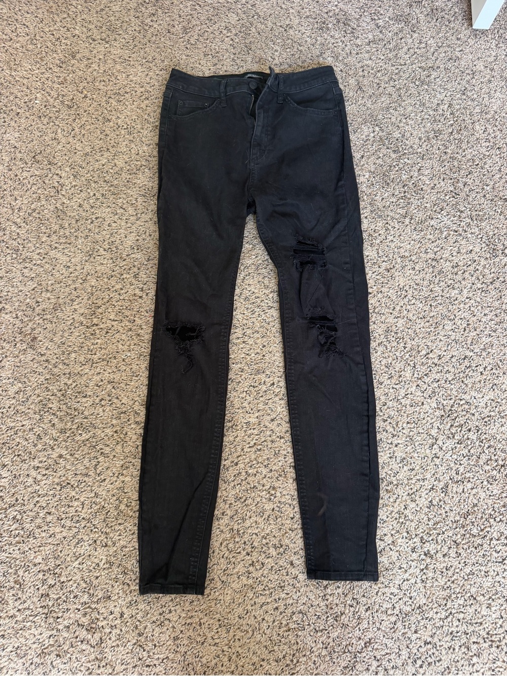 wild fable Black Skinny Ripped Jeans